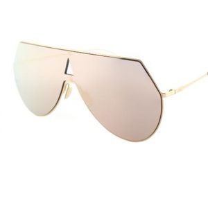 Fendi eyeline rose gold shield sunglasses